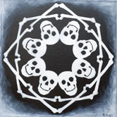 Skull and Cross Bones in Black and White